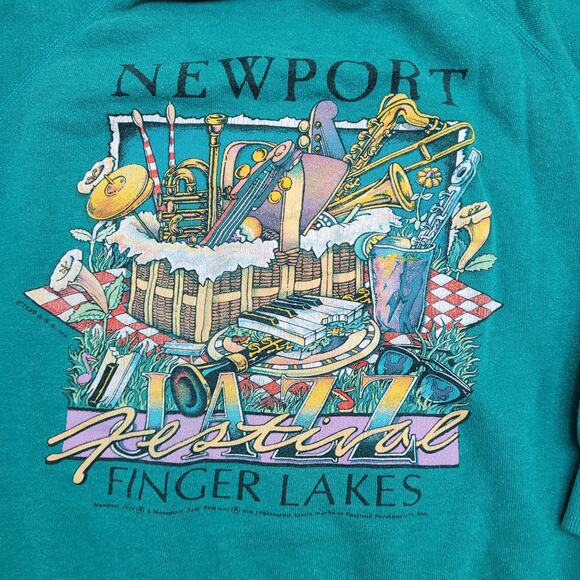 Vintage 1989 Jazz Festival Sweatshirt Women Medium 19x20 USA - Picture 13 of 15